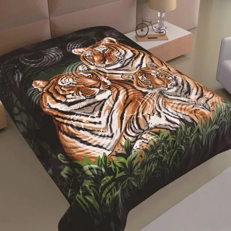 wholesale cheap Korean style premium quality 1 ply Raschel blanket