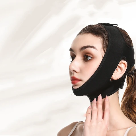 Neck and Chin Compression Wrap Strap Face Slimmer Chin Lifting Post Surgical Chin Strap Bandage for Women