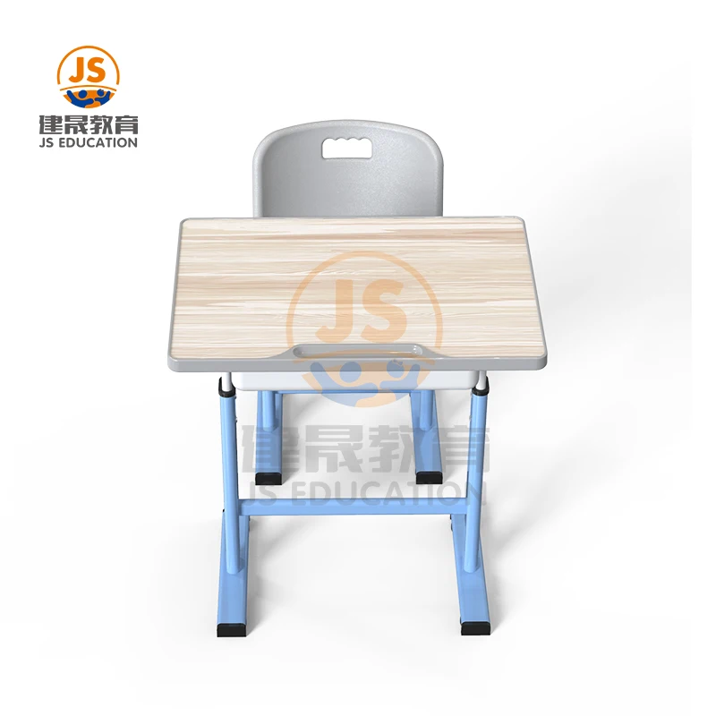 Popular and cheap school furniture table and chair sets with steel frame