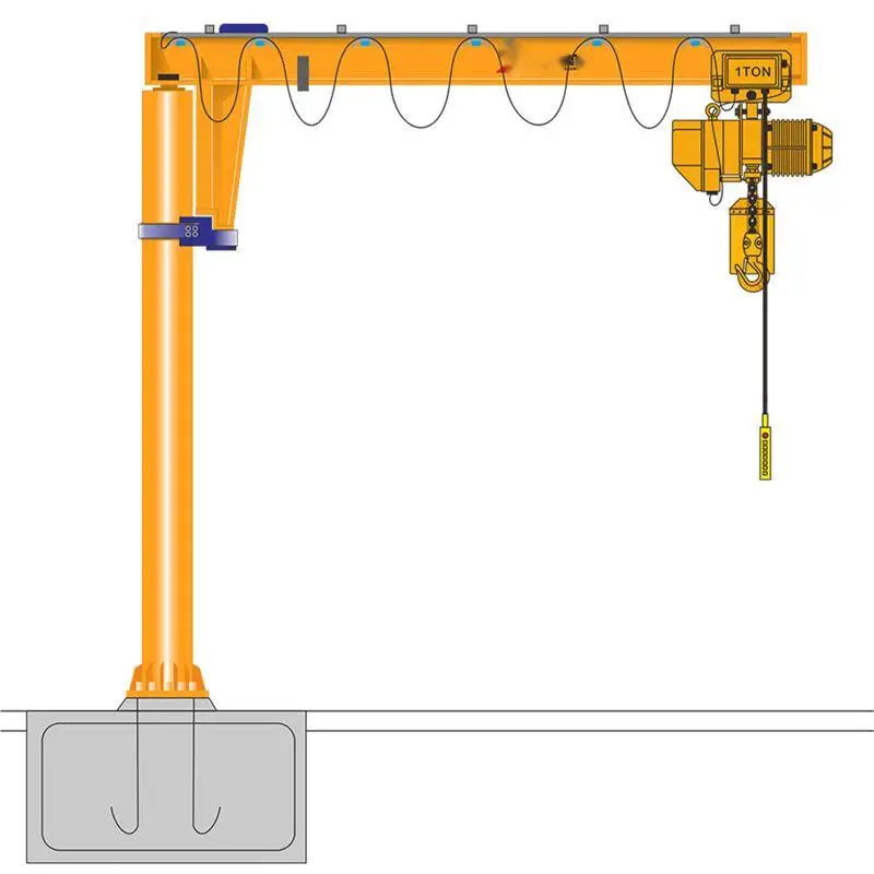 12 V DC 800 kg truck mounted crane jib crane
