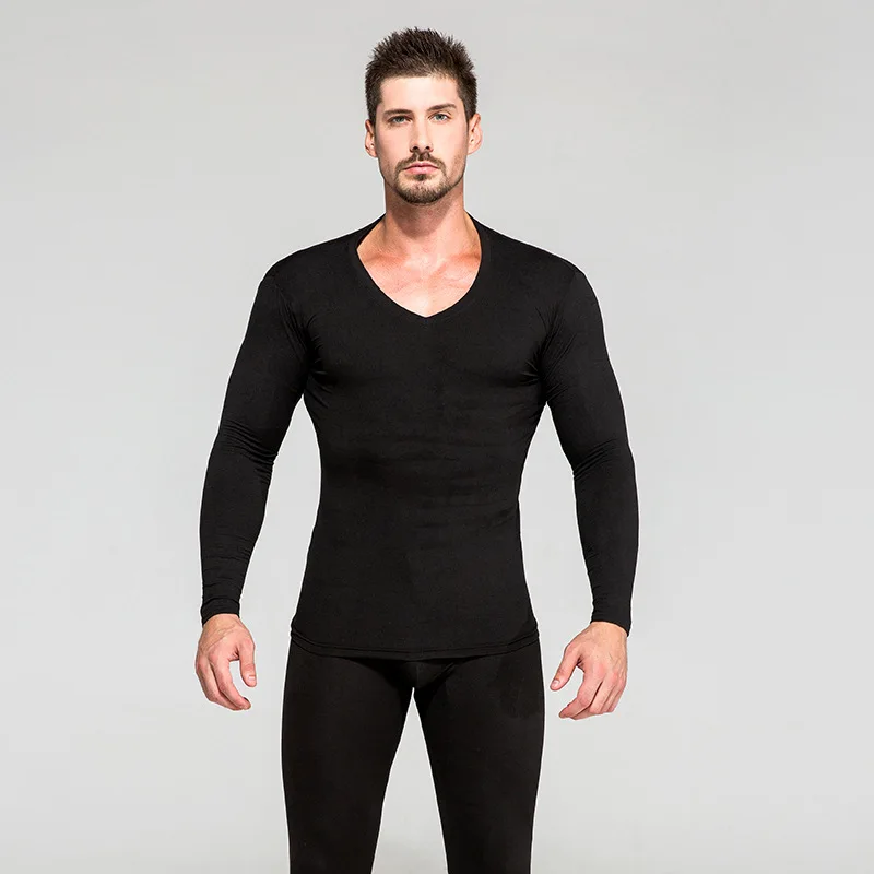 Comfortable modal Long johns  Men Warm crew neck long sleeve thermal top and leggings thermal underwear