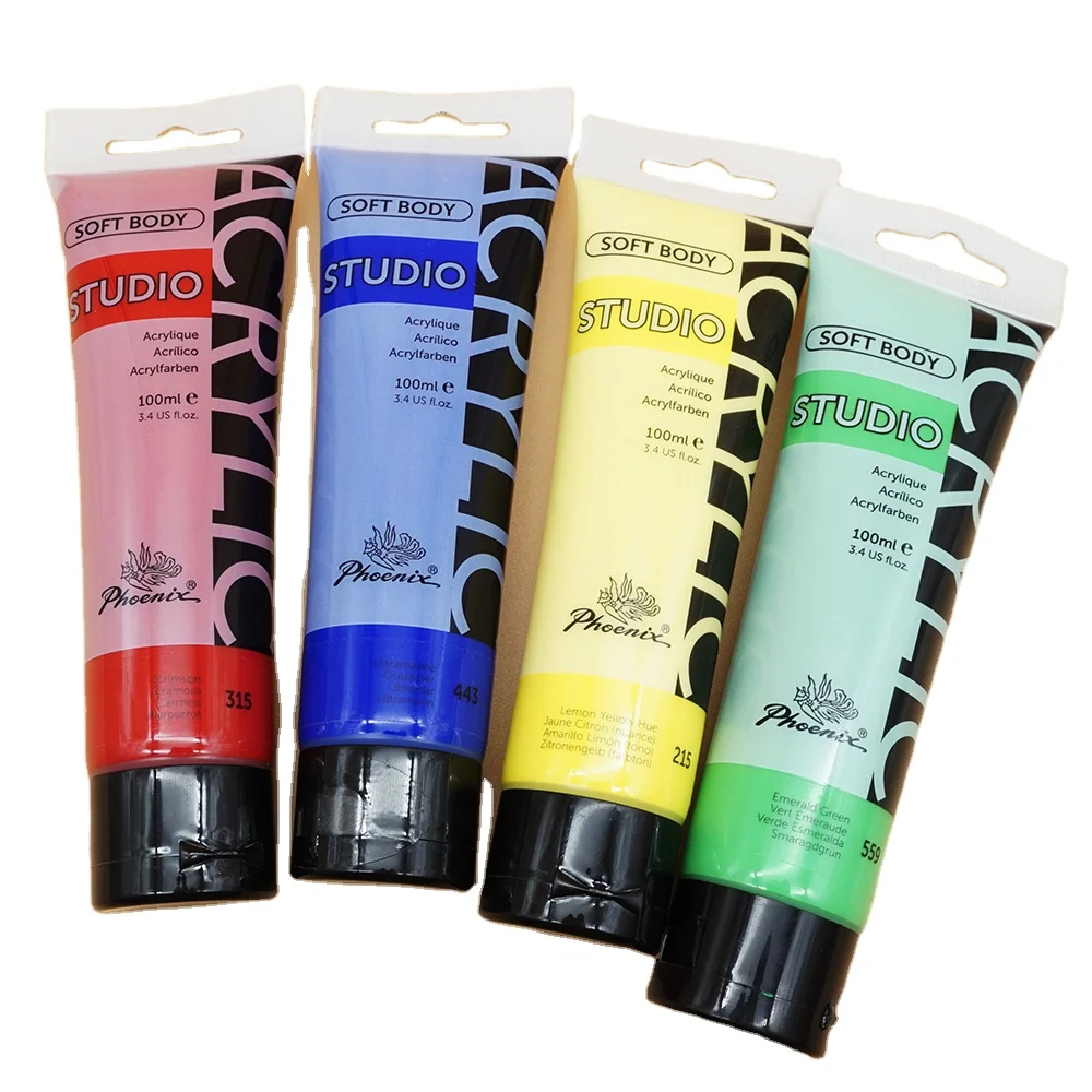 Kids Education Acrylic Colors 100 Ml For Studio Level acrylic art supplies painting Pouring Acrylic Paint