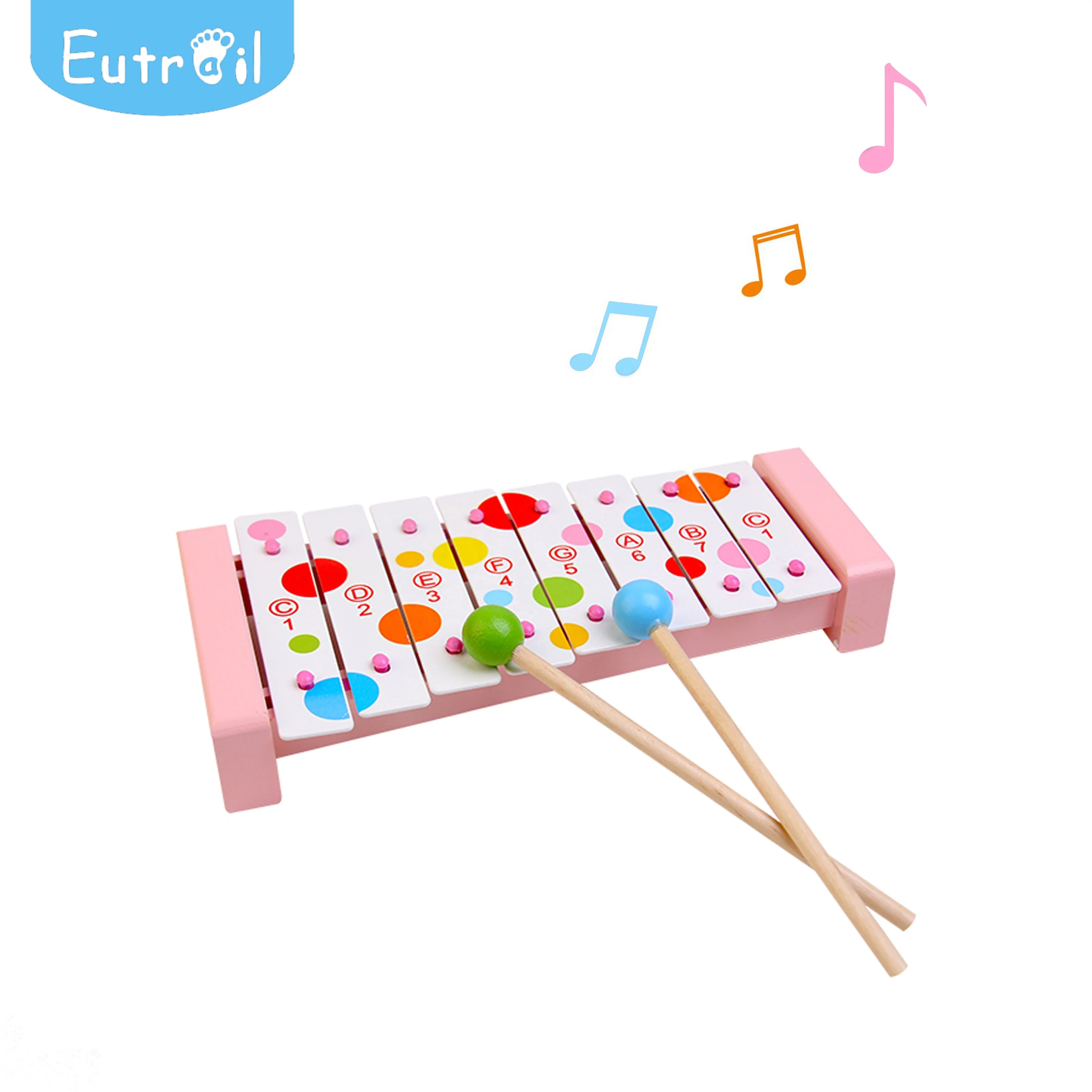 Kids Wooden Toy Music Play Knocking Xylophone Educational Toys