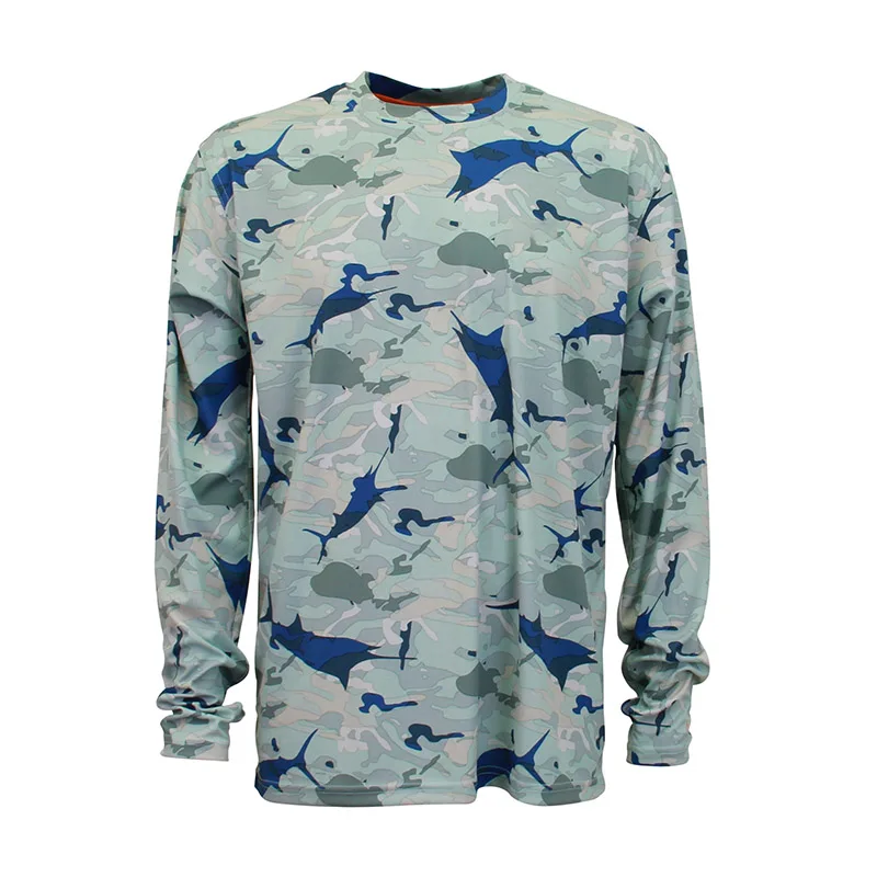 custom Performance UPF 50 UV Sun Protection Long Sleeve Quick Dry Fishing Shirt