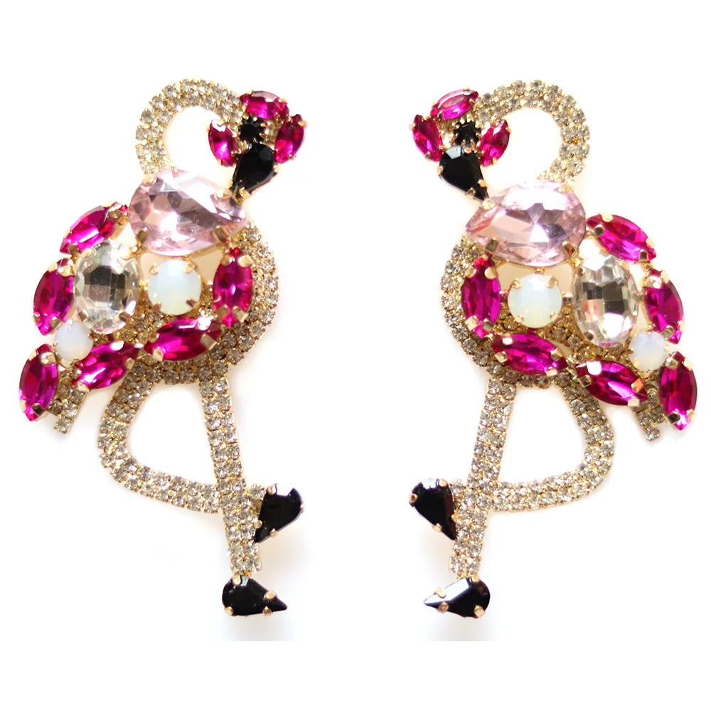 new arrival peacock glass rhinestones shoe buckle metal shoe decoration for flip flops