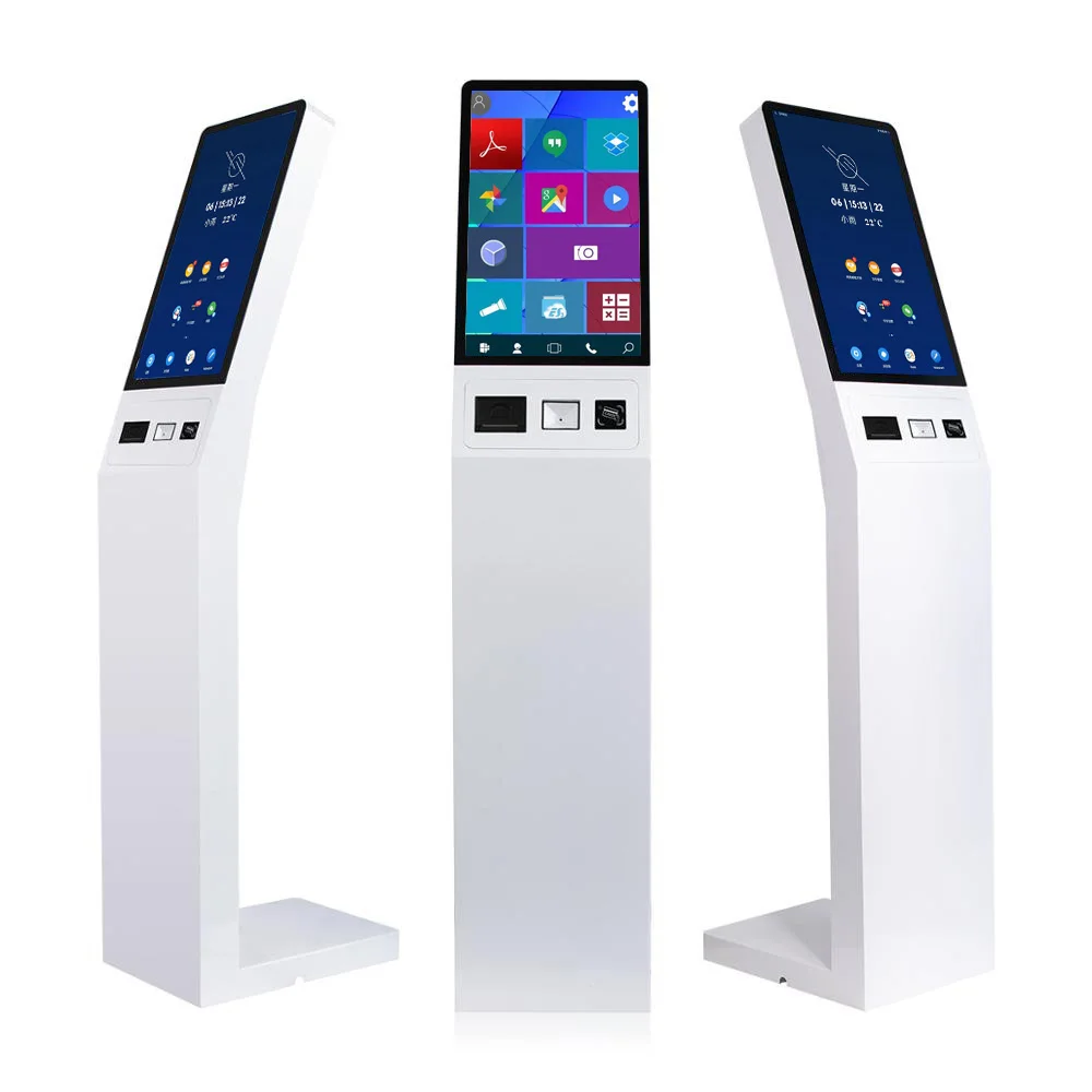 Floor Stand 15.6 21.5 32 43 inches Check Out Totem Payment Kiosks Self-Service Terminal Kiosk For Restaurant
