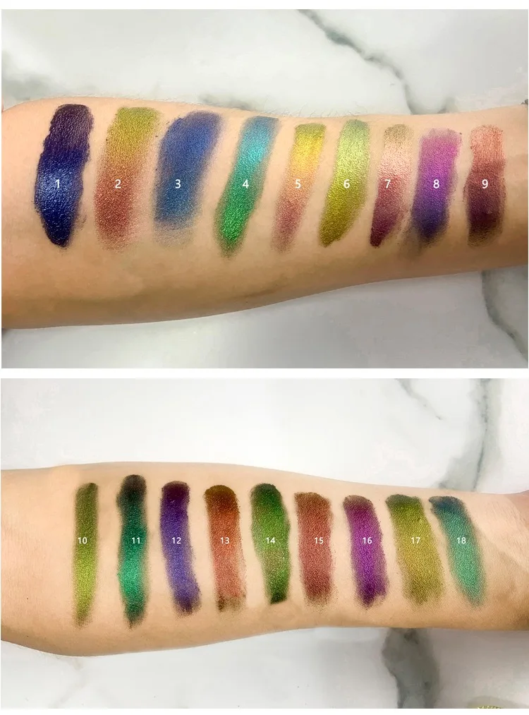 Жидкие двойные тени для век жидкие хамелеон блестящие duochrome частная