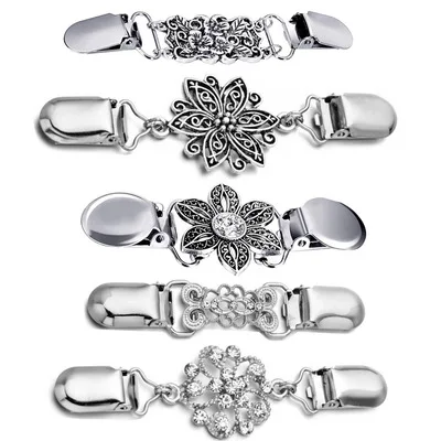 2021 Hor Selling Girls Wearing Dress Shirt Brooch Clips Retro Cardigan Collar Vintage Sweater Shawl Clips for Women and Girls