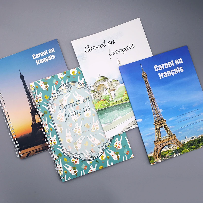 Cahier en France A5 B5 Sprial блокнот французские линии студенческая практика 120 страниц тетрадь школьный поставщик
