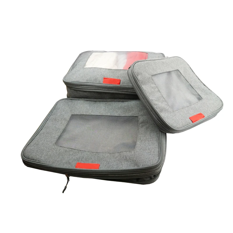 3 Sets Compression Travel Packing Cubes Luggage Organizers