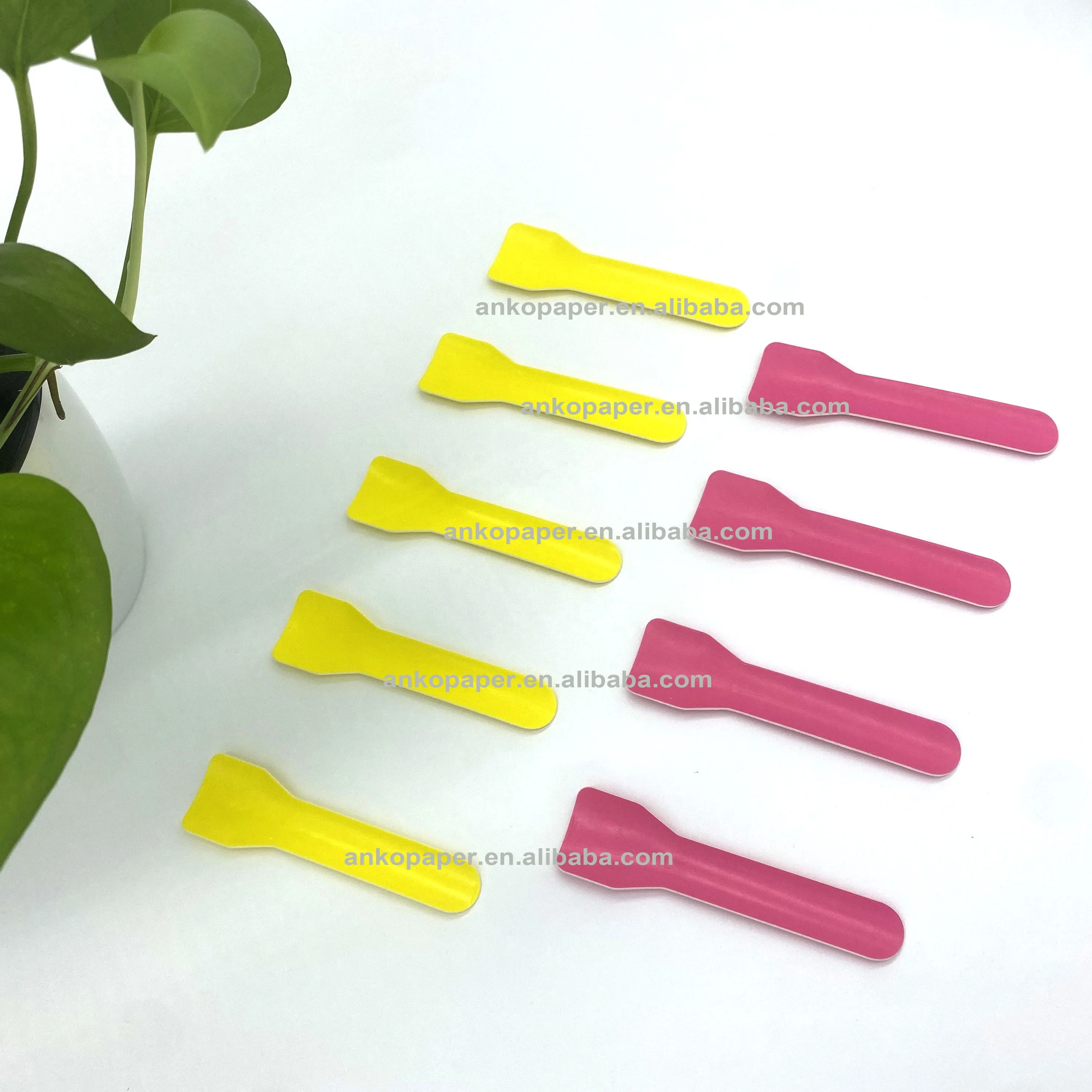 100% Biodegradable Disposable Mini Eco-Friendly Paper Spoon Cutlery Ice Cream Spoon Yogurt and Dessert Gelato Paper Spoon