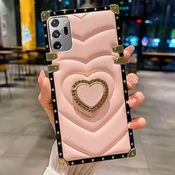 Unique Luxury love heart Cell Back Cover fundas Phone Case For Samsung Note 20 Ultra S23 S22 S21 S20 FE S10 S9 Plus
