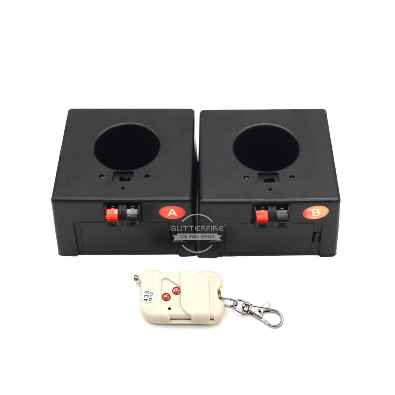 2 Receivers stage cold flame fountain base fireworks ignition system remote control cold pyro machine fireworks firing system