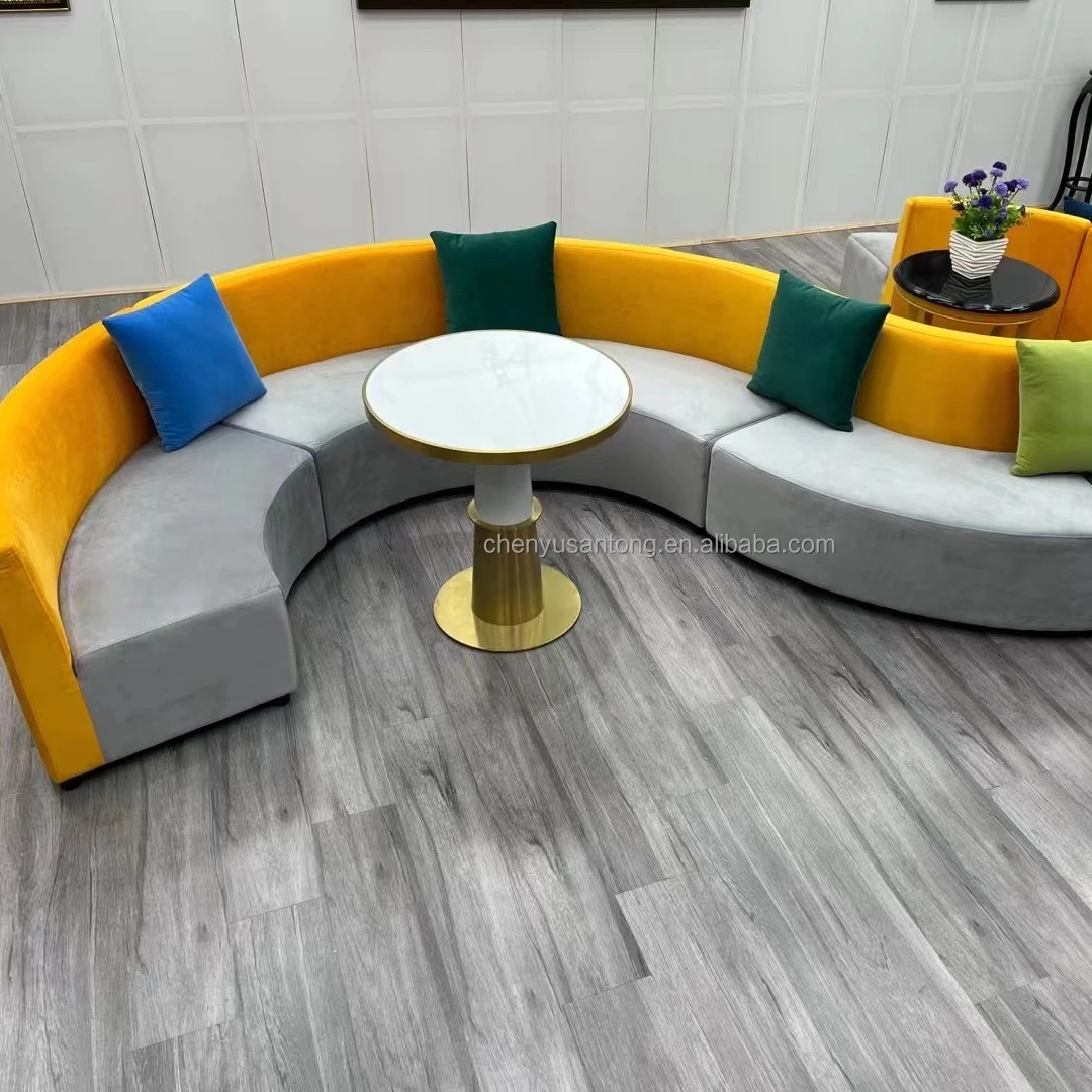 Wholesale S-shape Corner Sofa Foldable Waiting Office Leisure S-Shaped Arc Round for Home Furniture