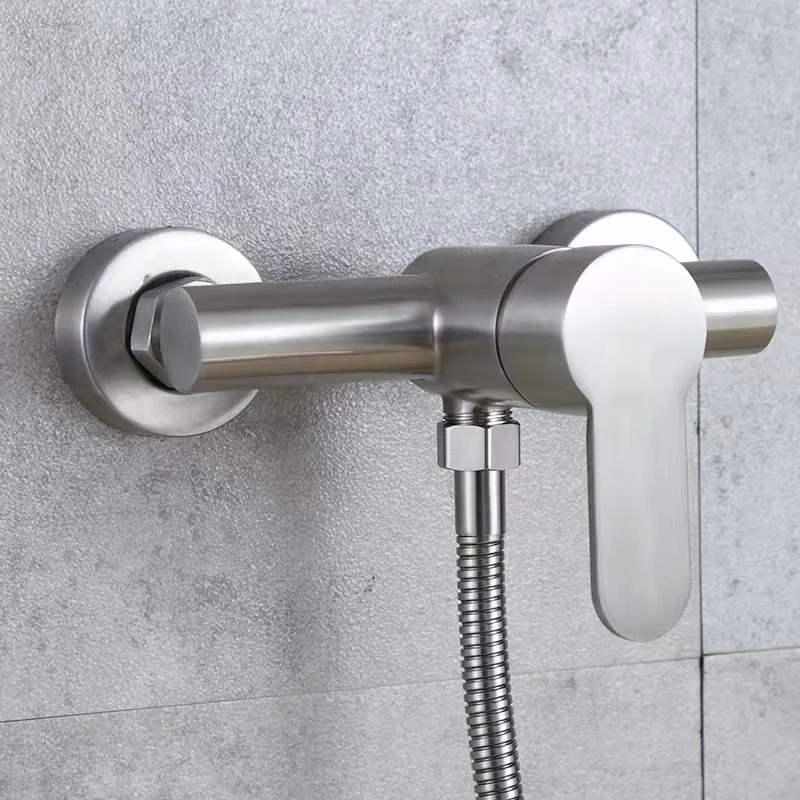Cheap Price Brushed Nickle Shower Mixer Faucet Modern Bathroom SUS 304 Wall Mount Shower Faucets Mixers