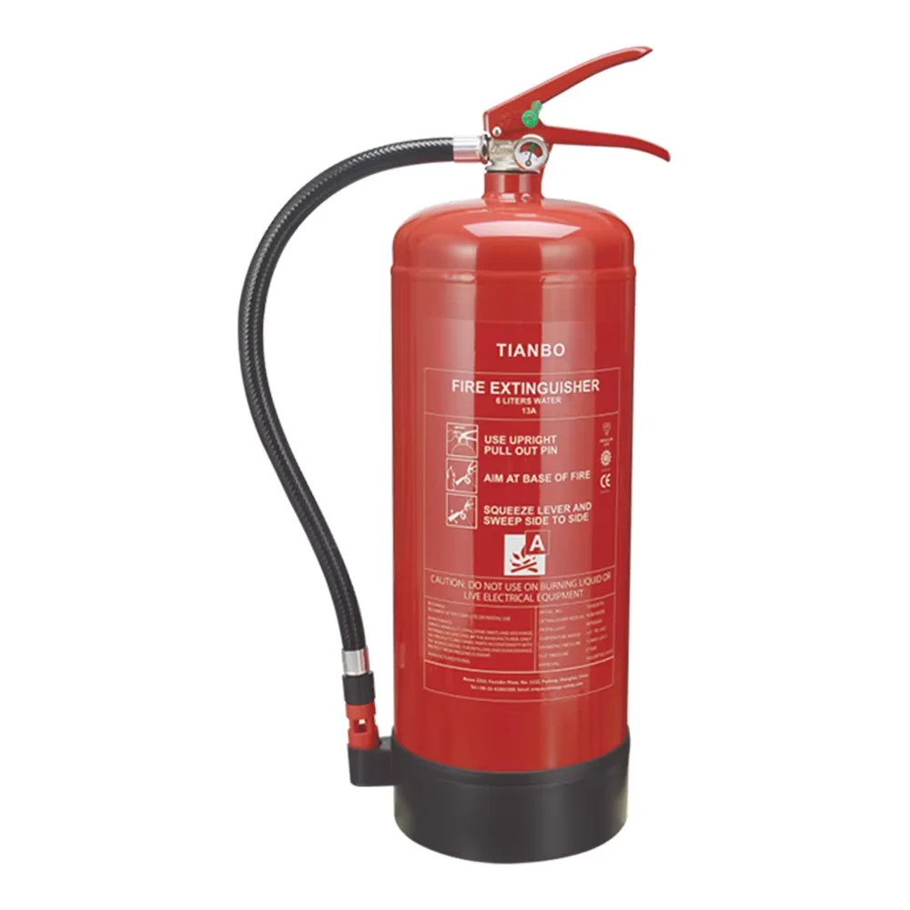 Custom Gas Cylinder BS EN3 MED CE  Class A Fire Rating 6L 9L Water Base Extinguisher With Wall Bracket Mount
