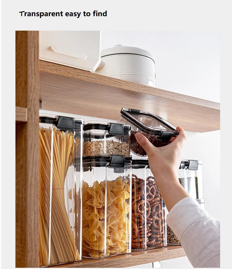 Plastic cereal dispenser storage box kitchen food grain rice container nice kitchen rice storage box