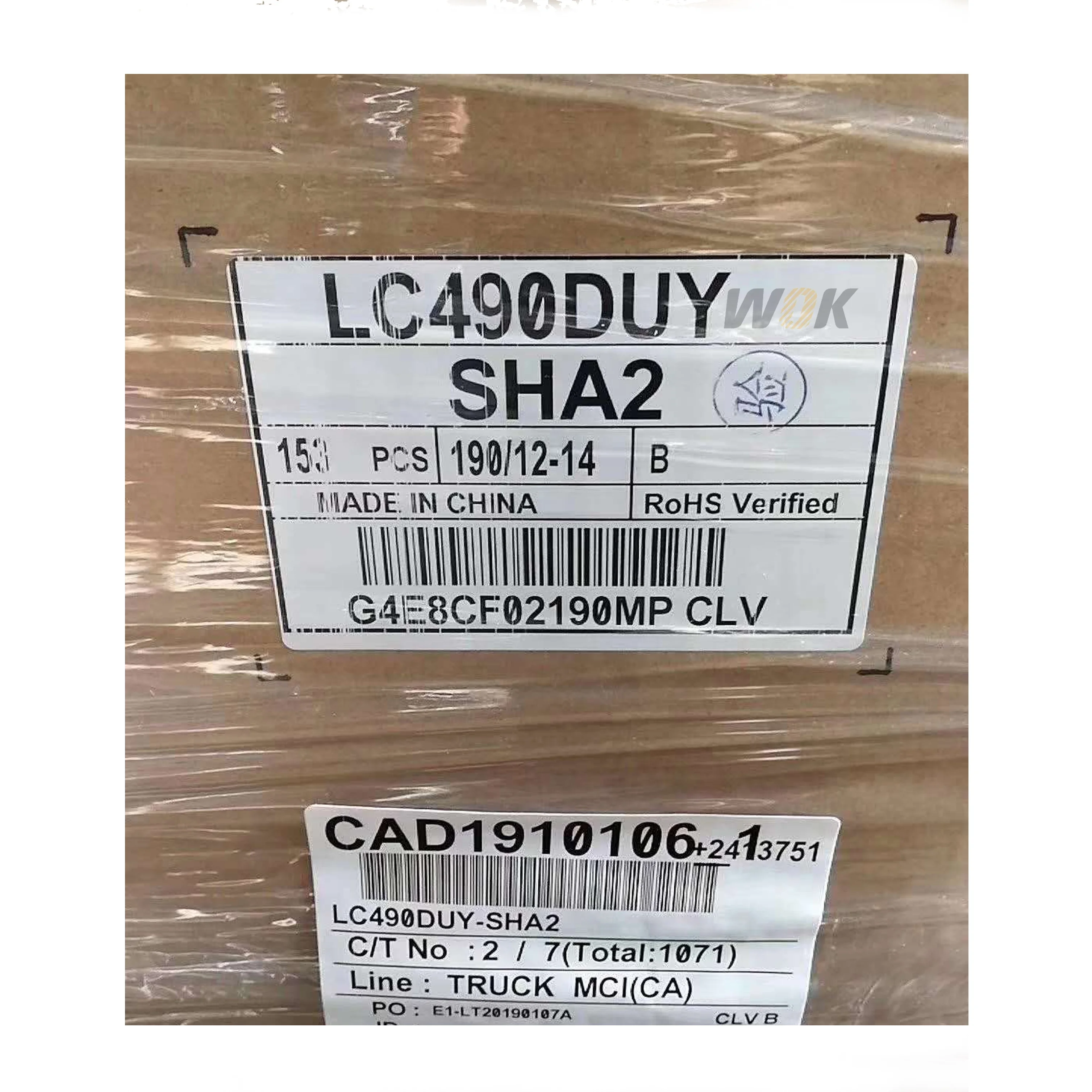  49 дюймовый дисплей Lcd LC490DUY-SHA2 TV панель по хорошей