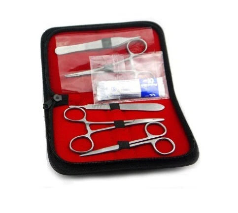 10 piece School dissection kit Stainless Steel Training Suture Kit for Medical Veterinarian, Biology and Dissection Lad Students