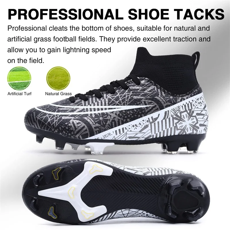 Hot Sell Factory Custom Cheap High Top AG FG Cleats Mens Women Oem Soccer Boots Shoes American Football Soccer Cleats For Boy