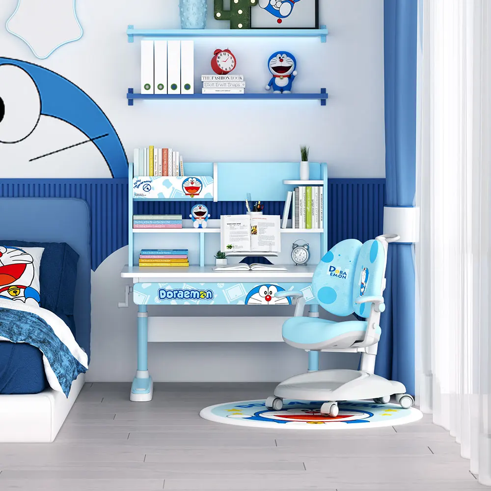 Skycity child drawing table children study table kids height adjustable writing desk With Bookshelf bedroom furniture sets