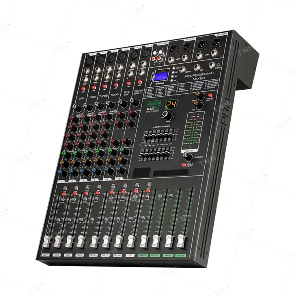 MR-9300 MR 9300 Mp3 Professional Audio mixer Console DJ Player Independent Phantom Power 8 Channels USB Blue tooth