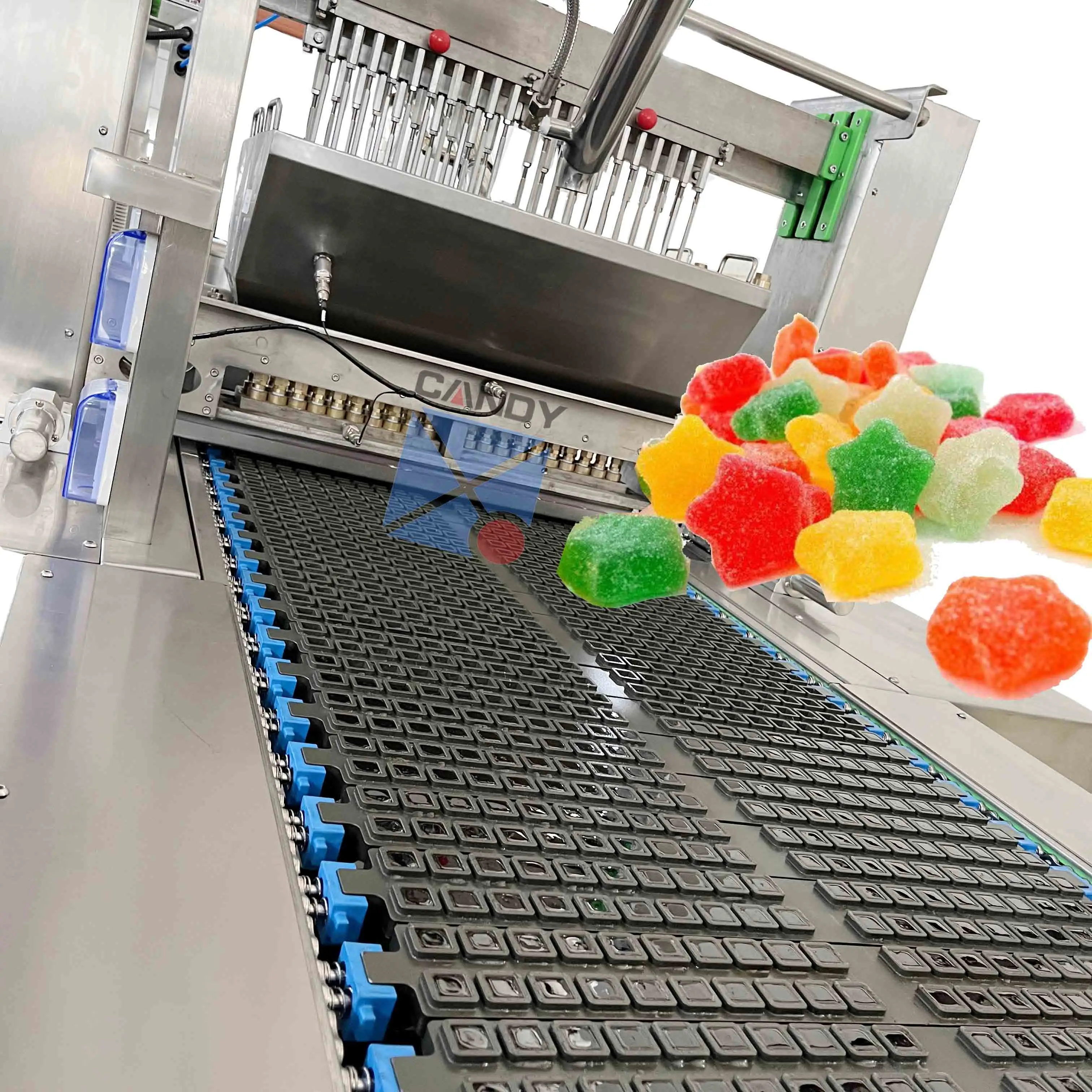 Newest design four colors jelly gummy candy machine production line Vitamin C Gummy making machine for sale