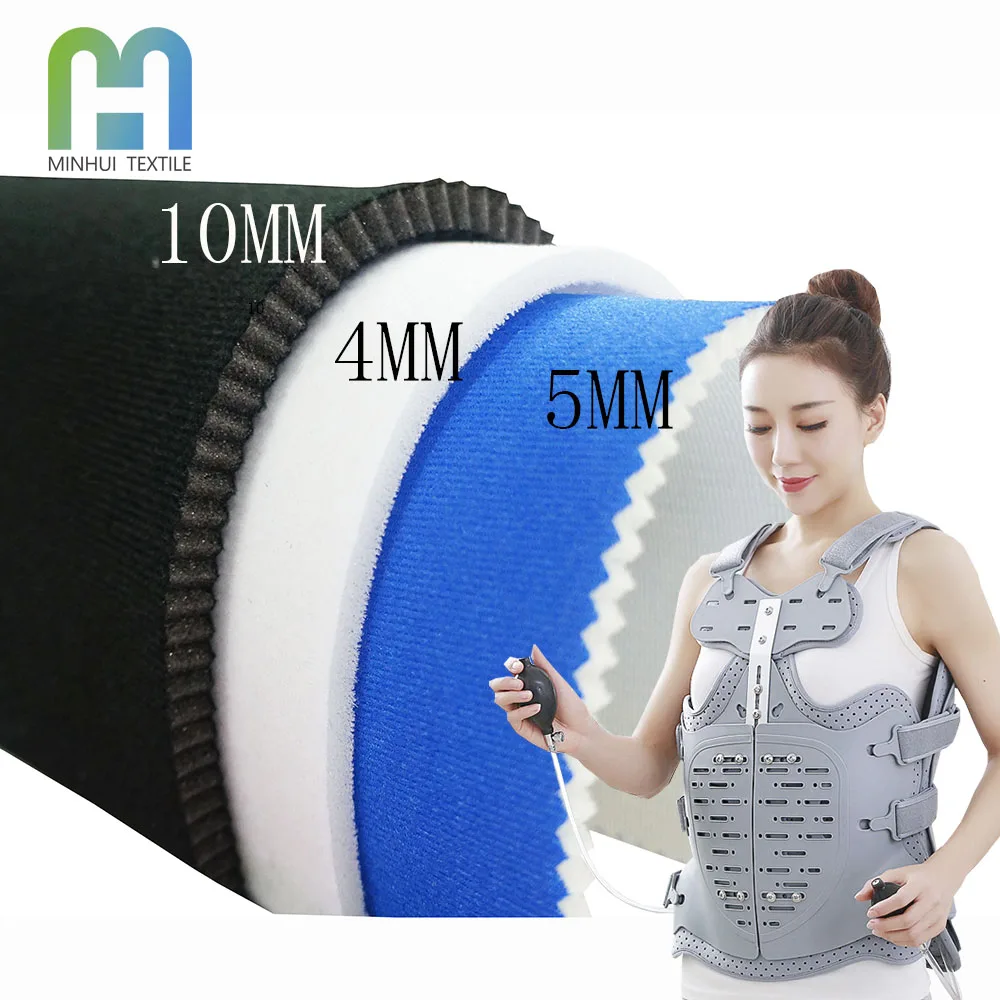Rehabilitation exercise equipments 8mm foam laminated velvet fabric lumbar corset for back pain