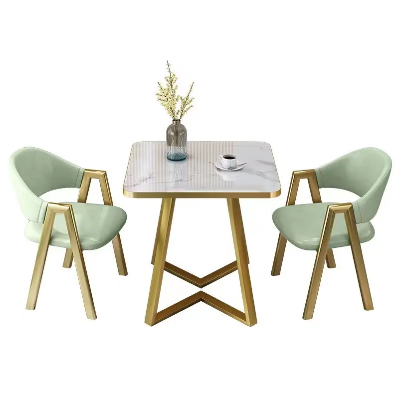Nordic negotiation table leisure milk tea shop reception table home small round  table and chair