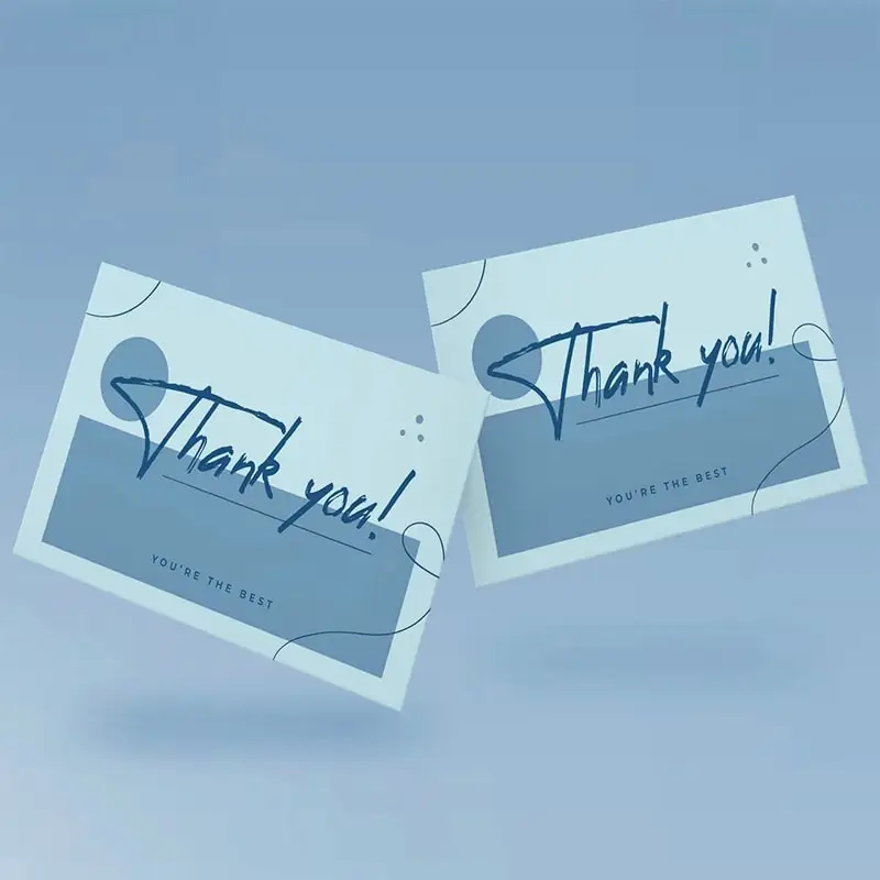 Gold Foiled gift Card custom LOGO Post card Thank You Card for small business