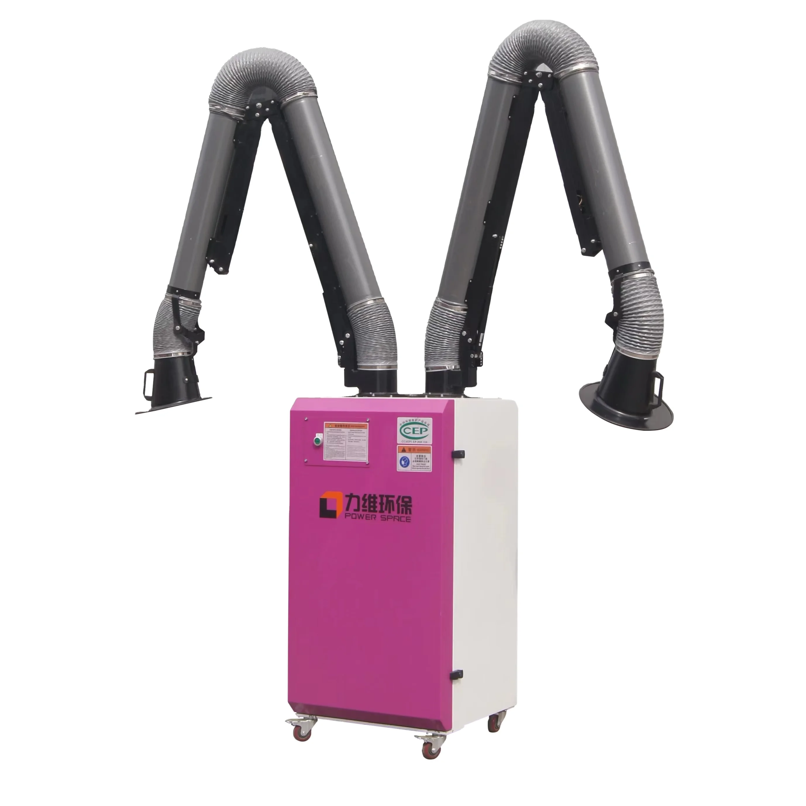 dual arm welding smoke extraction system dust collection welding fume extractor for metal welding
