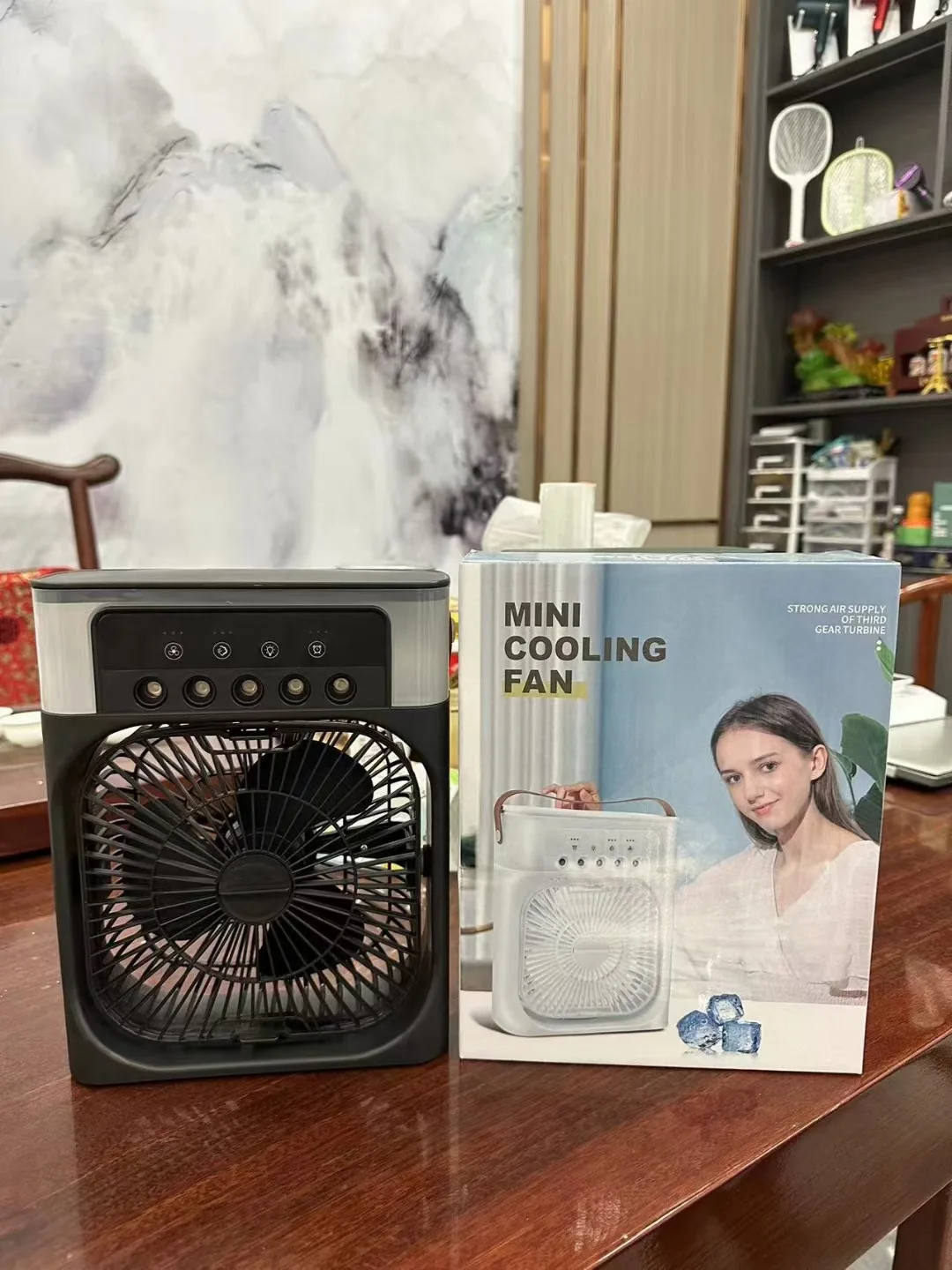 Desktop Spray Mist USB Cable Portable Air Conditioners Cooling Fan  Water Mist fan with lights Air Humidifier For Home PL