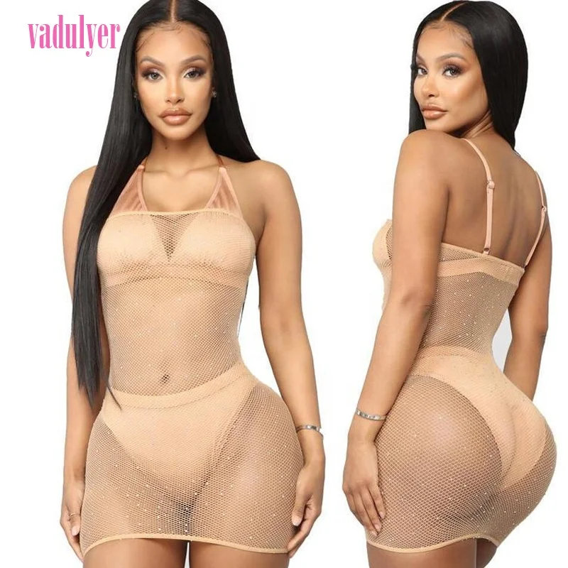 Vadulyer Rhinestone Exotic Dancewear Stripper Outfits Pole Exotic Stripper Dancer Outfits