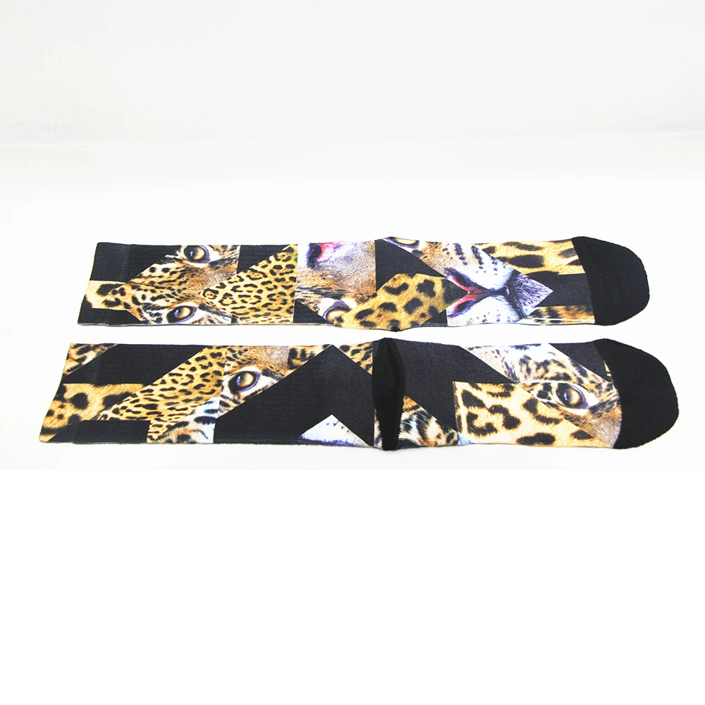 SHANXIN lovely animal soft 3d fancy custom digital printed socks for men custom