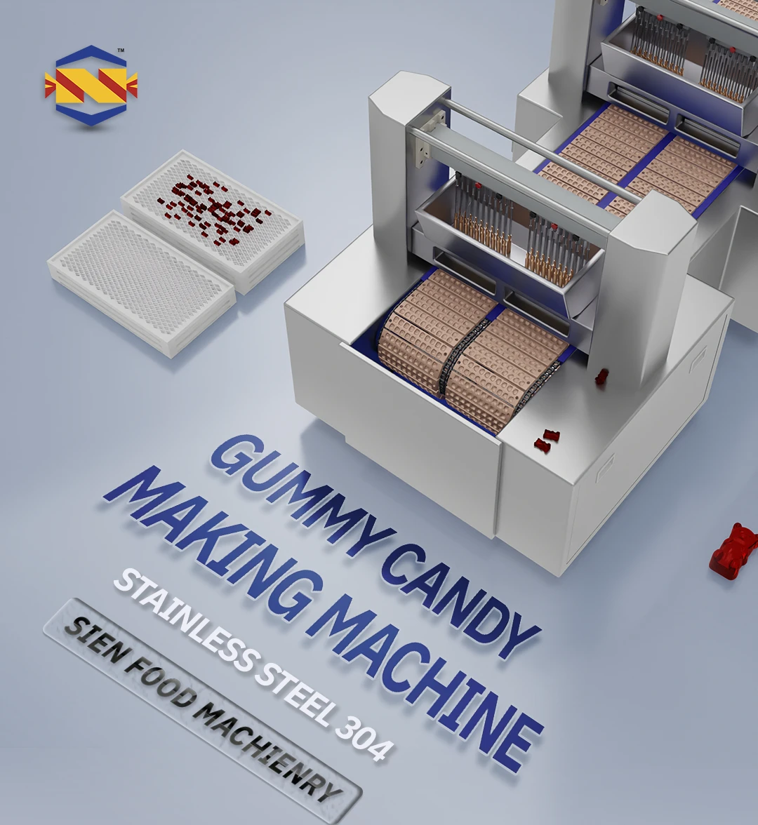 Factory manufacture Fully automatic soft candy production line vitamin Gummy bear depositor candy making machine