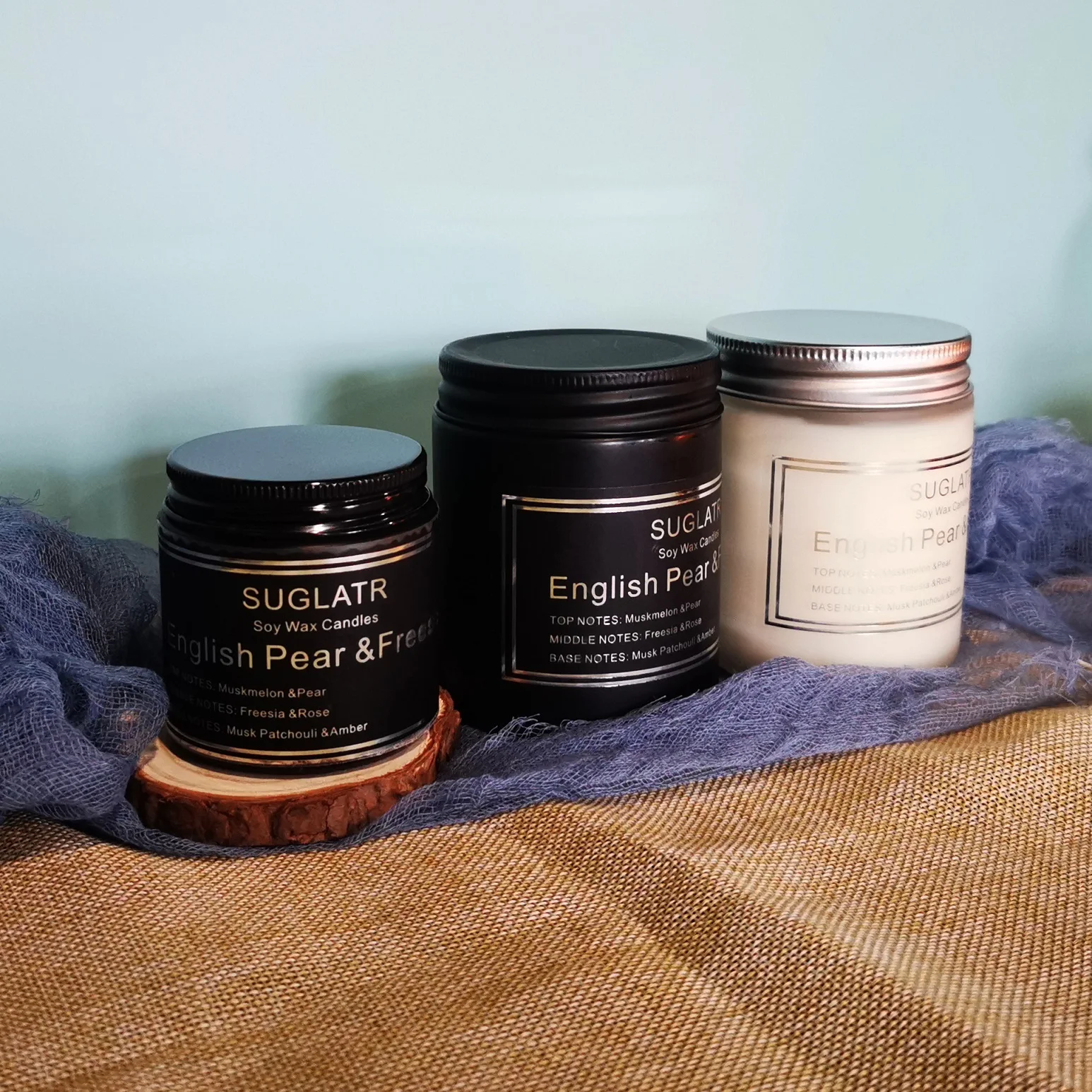 200g custom Label Scented Candles Home Decoration Natural Soy Wax Scented glass candles with box