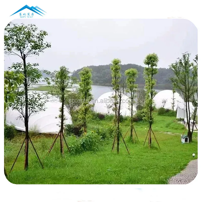 Small Prefabricated 1 Bedroom Luxury Tent Hotel Prefab Cabanas for Tents Camping Outdoor Four-season Tent >3000 Mm Nylon ≥6