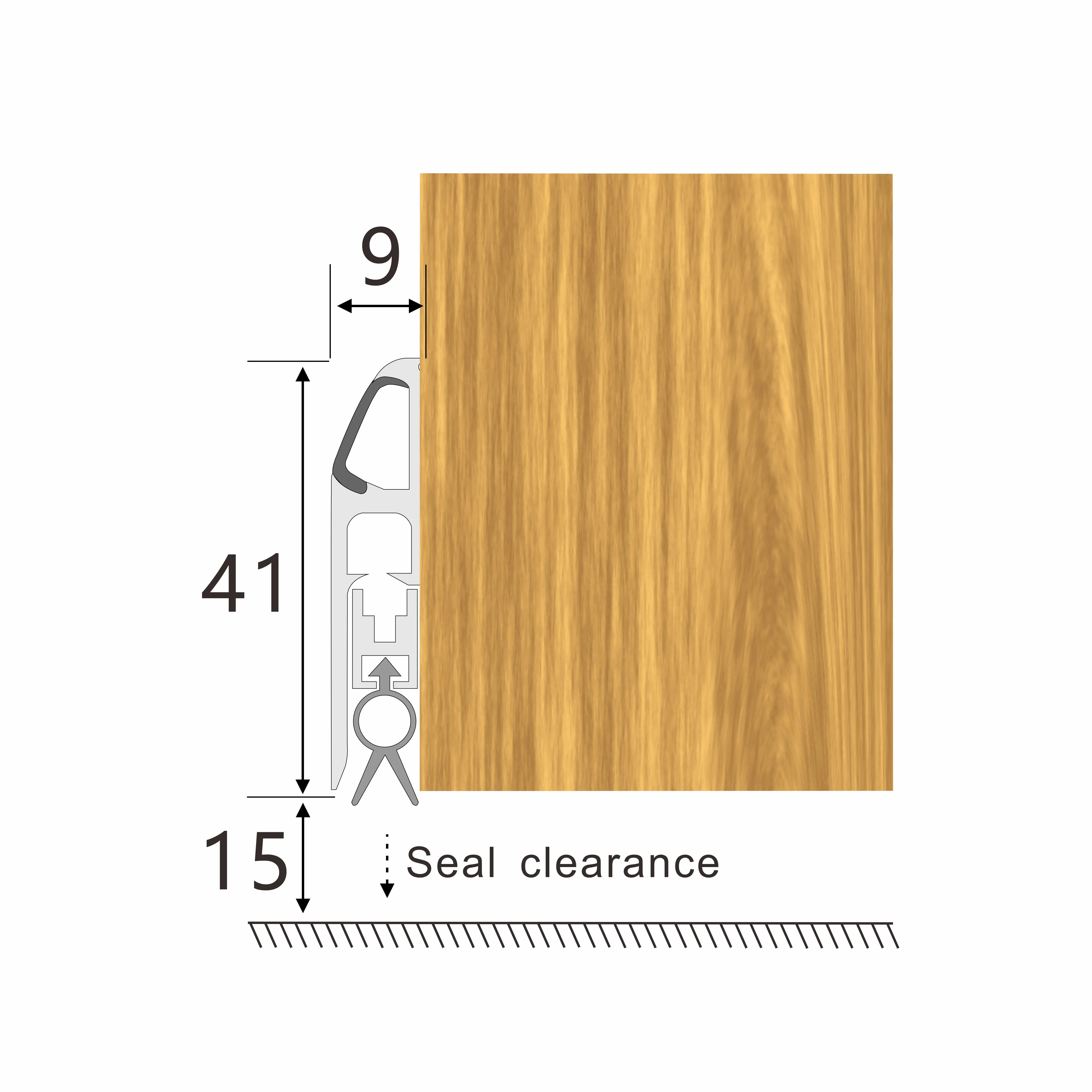 Automatic door bottom door drop seal GF-B01 1210mm