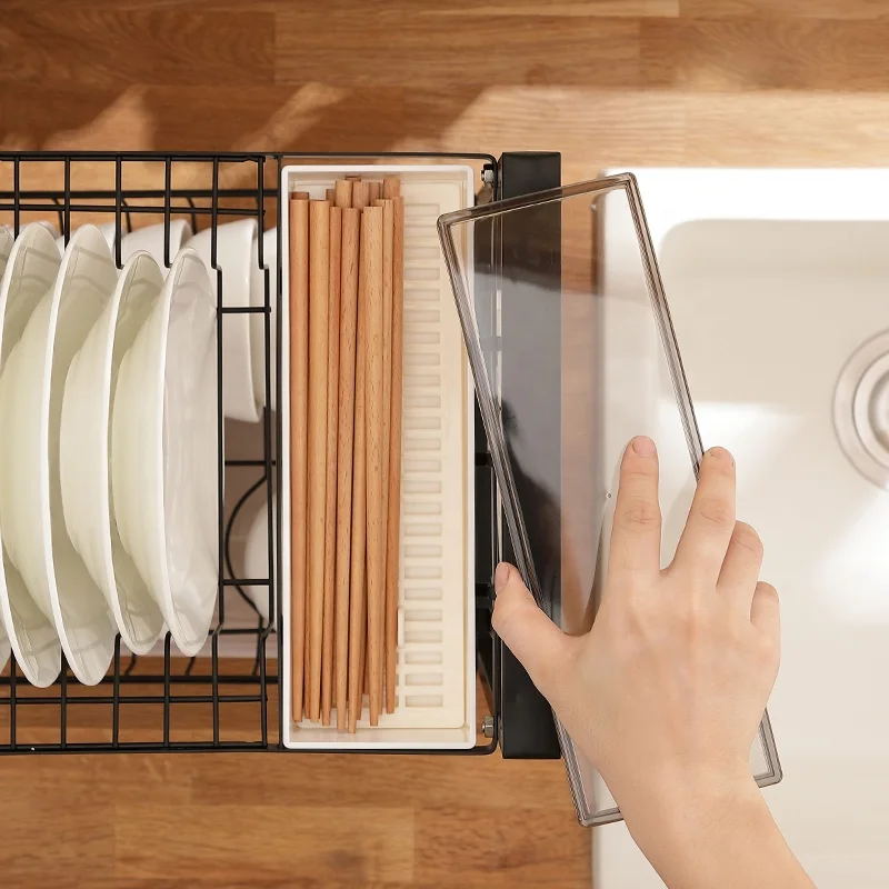 2021 Hot Popular New Design Multipurpose Roll-up Dish Drying Rack Kitchen Organizer Rack Over The Sink Dish Drying Rack