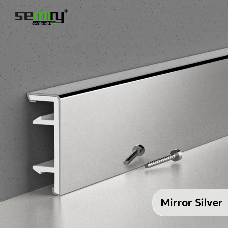 High Quality Metal Tile Profile Skirting Baseboard Cover Waterproof Stainless Steel Skirting wall skirting baseboard