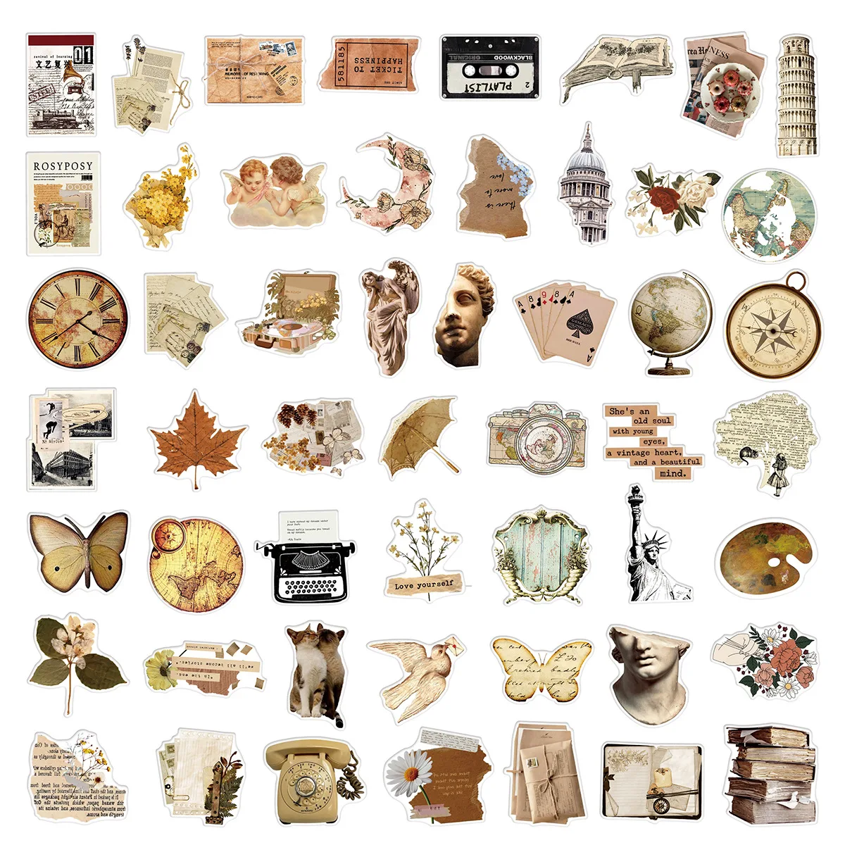 Graffiti sticker sticker waterproof Retro literary pattern  sticker