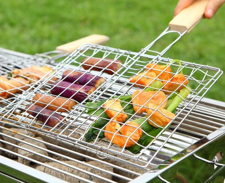BBQ Grill Mesh Non Stick Barbecue Grilling Mats for Outdoor Grill Heat Resistant Sheet Liners Cooking