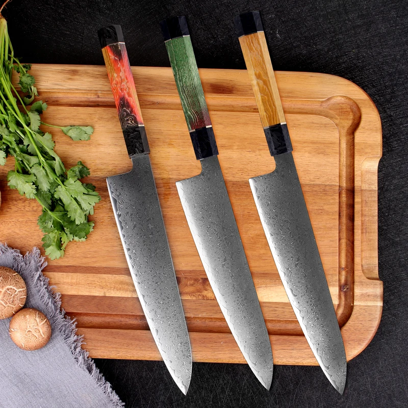 high quality Pattern Chef Cuchillos damascus Stainless Steel set luxury 8 Inch Chef kitchen  knife for kitchen restaurant