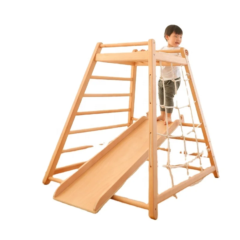 Indoor Playground Gym for Toddlers and Kids  Multifunctional Play set Swing, Ladder Climber, Slide, Rock Climbing
