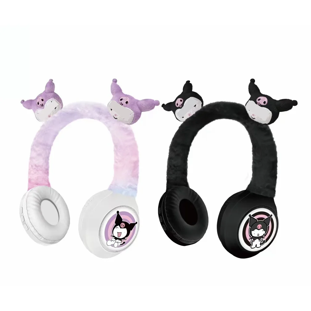 2024 New Cartoon Cute Plush Doll Headphones Birthday Gift Children and Students Wireless Bluetooth Headphones