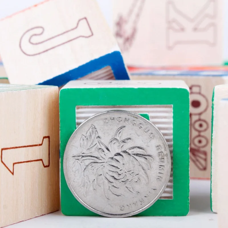 OEM образовательные блоки 50 шт. сосновые деревянные кубики алфавиты набор блоков для обучения детей ABC блоки