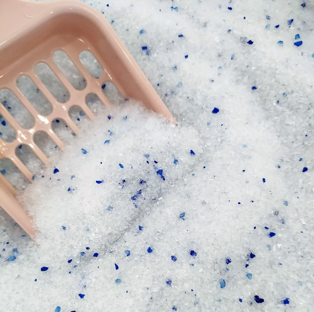 1-8mm  Silica Gel Sand Filler Clean Blue Crystal Silicone Cat Litter