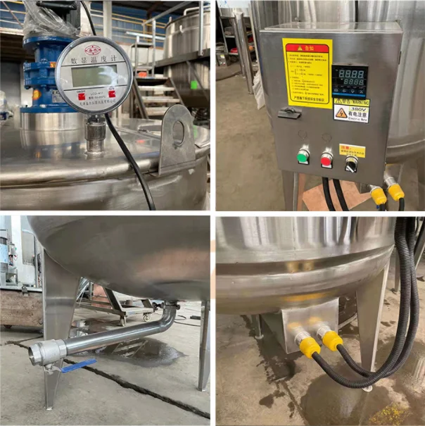 Stainless steel mixer type electric heating for hand wash liquid mixing tank