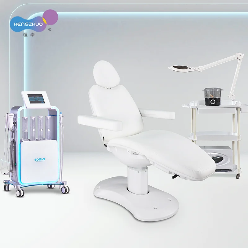 Luxury Electric Facial Bed with 3 Motors for Beauty Salon Adjustable European Style Comfort Lash Massage Table