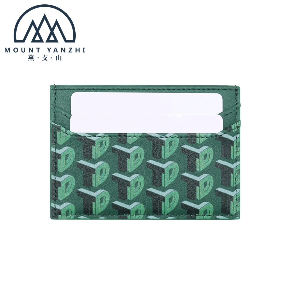 Premium RFID Blocking Customized Logo Genuine Leather Credit Name Card Holder ID Business Card Cardholder Wallet